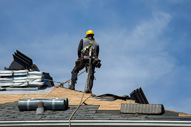 Professional Gutter Installation technician working in Grand Terrace, CA